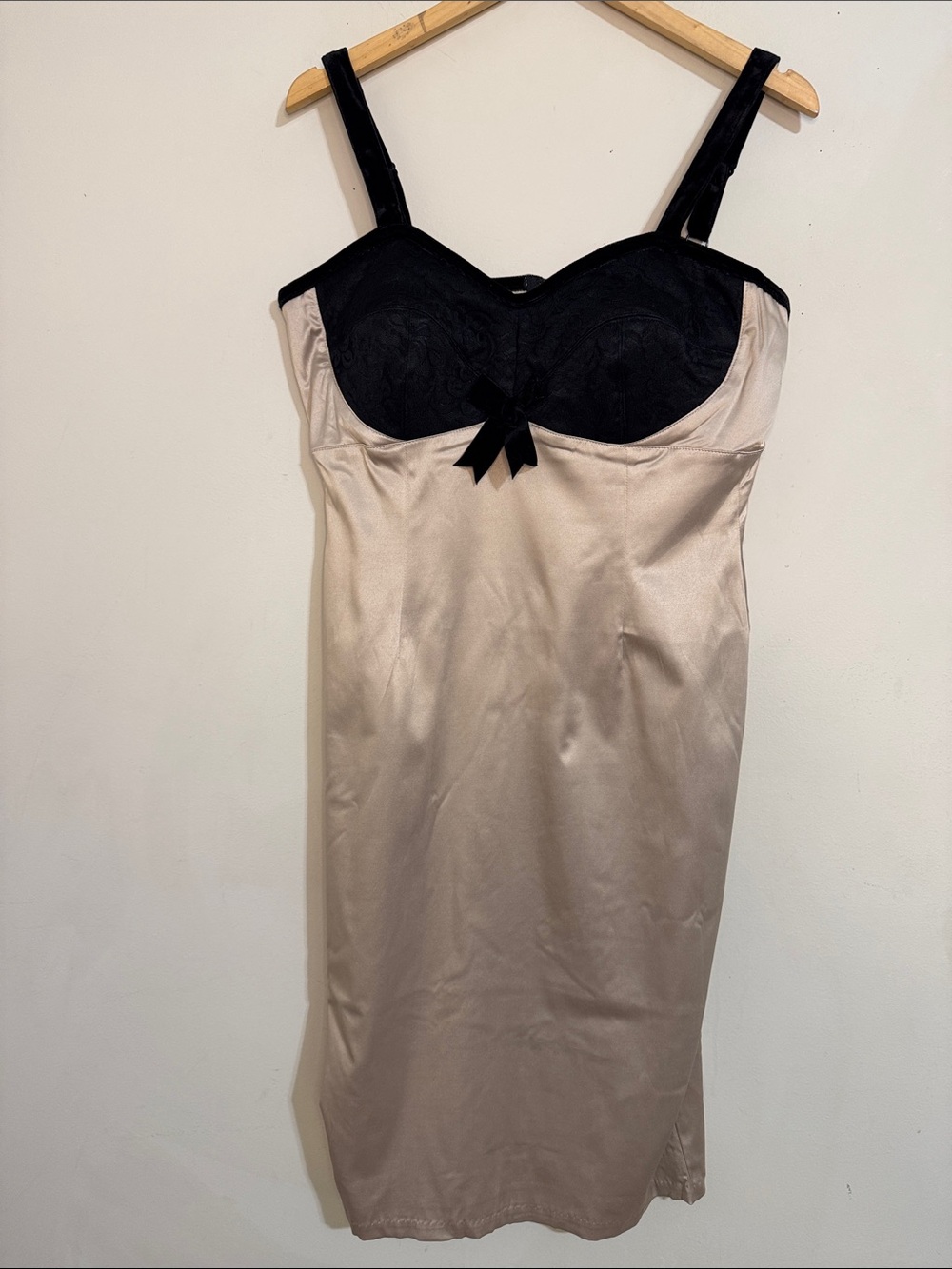 NWT Deadly Dames Courtesan Wiggle 2-Tone Satin Slip Dress size XL Rockabilly